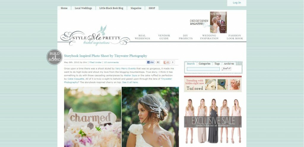 storybook love feature style me pretty 1024x497 Featured: Storybook Inspired Shoot on Style Me Pretty!